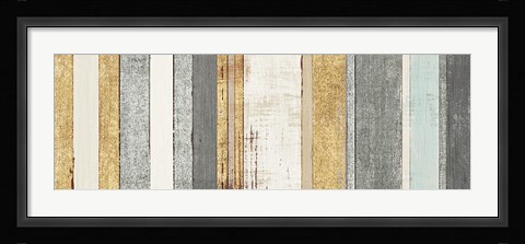 Framed Beachscape VIII Gold Neutral Print