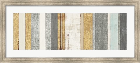 Framed Beachscape VIII Gold Neutral Print