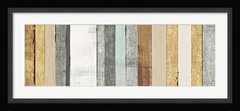 Framed Beachscape VII Gold Neutral Print