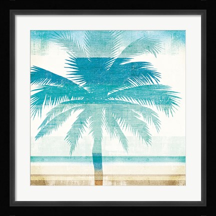 Framed Beachscape Palms II Print