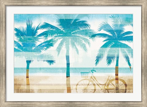 Framed Beachscape Palms I Print