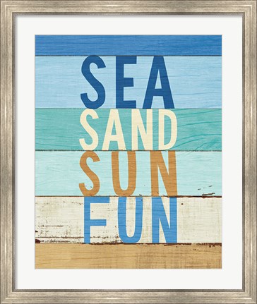 Framed Beachscape Inspiration VIII Print
