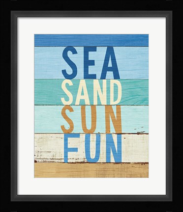 Framed Beachscape Inspiration VIII Print