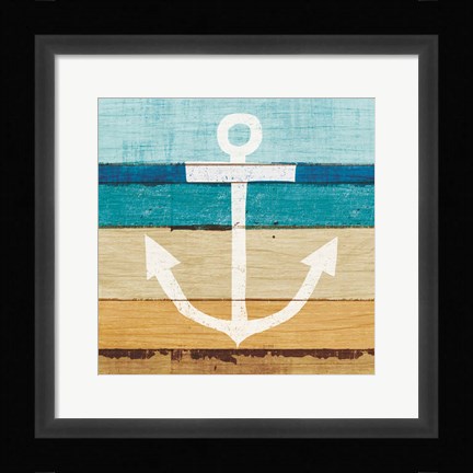 Framed Beachscape III Anchor Print