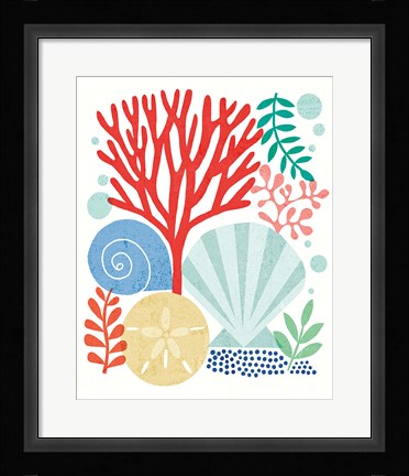 Framed Under Sea Treasures V Print