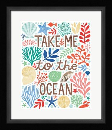 Framed Under Sea Treasures IV Print