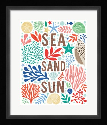 Framed Under Sea Treasures III Print
