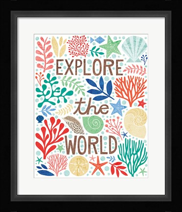 Framed Under Sea Treasures I Print