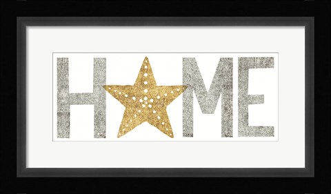 Framed Under Sea Treasures Home Gold Neutral Print