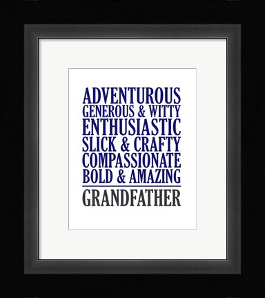 Framed Adjectives for Grandpa Print