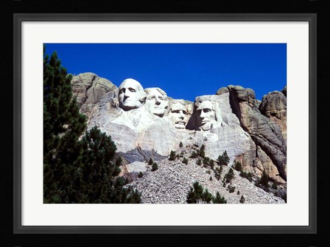 Framed Mt Rushmore Presidents, South Dakota Print