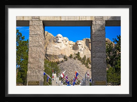 Framed Entrance to Mount Rushmore National Memorial, South Dakota Print