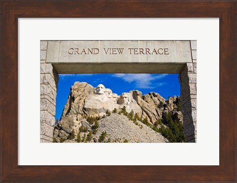 Framed Grand View Terrace, Mount Rushmore Print