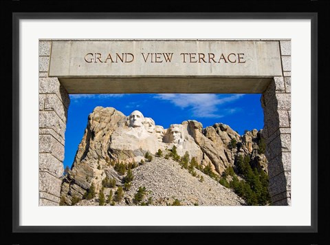 Framed Grand View Terrace, Mount Rushmore Print