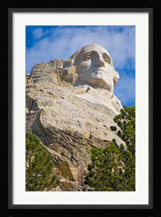 Framed George Washington, Mount Rushmore, South Dakota Print