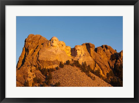 Framed USA, South Dakota, Black Hills, Mount Rushmore National Memorial Print
