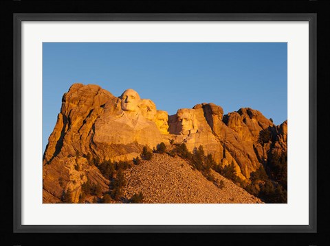 Framed USA, South Dakota, Black Hills, Mount Rushmore National Memorial Print