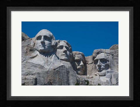 Framed Blue Skies over Mount Rushmore, South Dakota Print