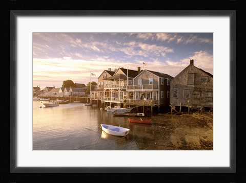 Framed Massachusetts, Nantucket Island, Old North Wharf Print