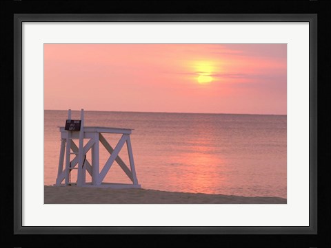 Framed Massachusetts, Nantucket, Jetties Beach Lifeguard Print