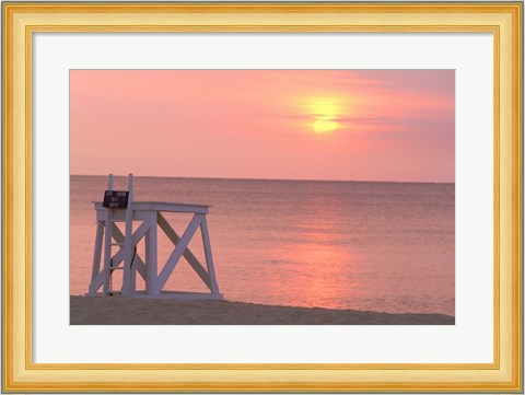 Framed Massachusetts, Nantucket, Jetties Beach Lifeguard Print