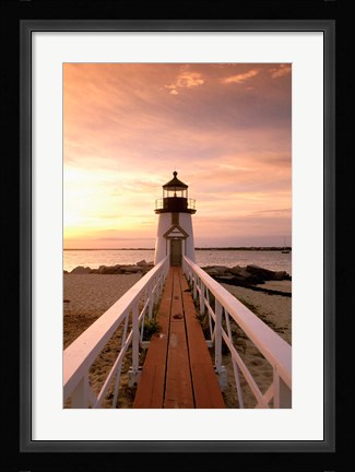Framed Massachusetts Nantucket Island, Brand Point island Print