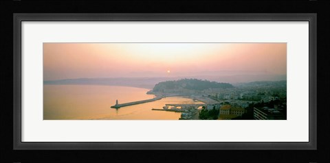 Framed Sunset Cote d'Azur Nice France Print
