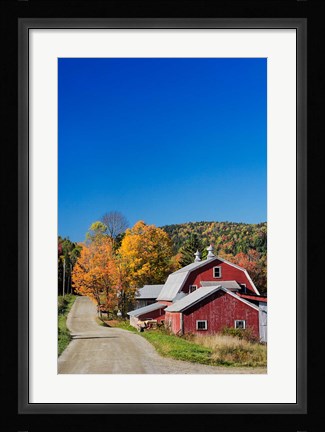 Framed Rural barn in autumn, New Hampshire Print