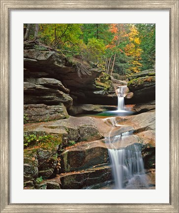 Framed Sabbady Falls,White Mountains National Forest New Hampshire Print