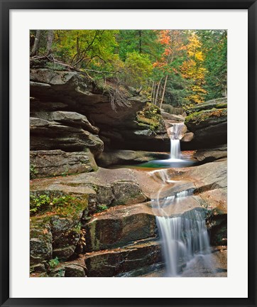 Framed Sabbady Falls,White Mountains National Forest New Hampshire Print