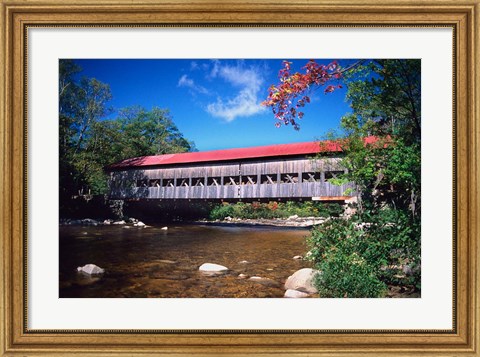 Framed Covered Albany Bridge Over the Swift River, New Hampshire Print