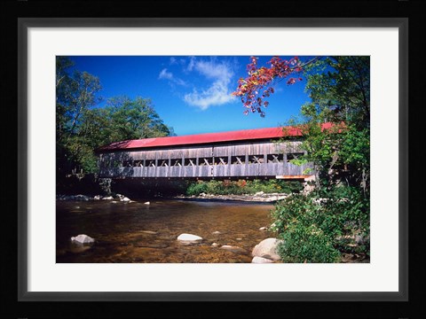 Framed Covered Albany Bridge Over the Swift River, New Hampshire Print