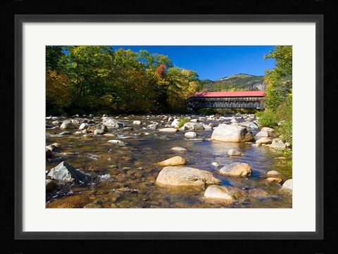 Framed Covered bridge over Swift River, New Hampshire Print