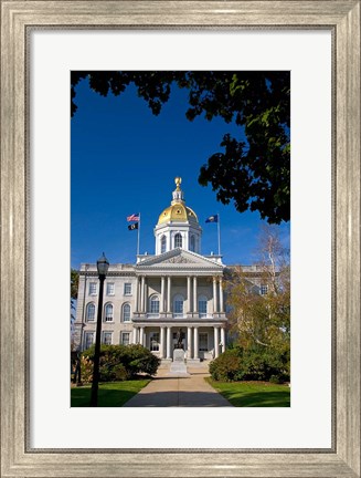 Framed Capitol building, Concord, New Hampshire Print