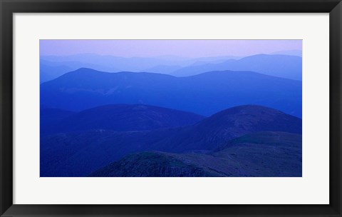 Framed View From Mt Monroe on Crawford Path, White Mountains, New Hampshire Print