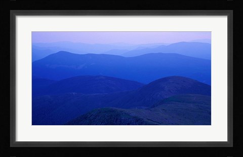 Framed View From Mt Monroe on Crawford Path, White Mountains, New Hampshire Print