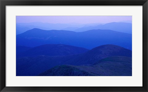 Framed View From Mt Monroe on Crawford Path, White Mountains, New Hampshire Print