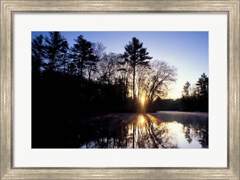Framed Nature Conservancy&#39;s Preserve, Lamprey River Below Packer&#39;s Falls, New Hampshire Print