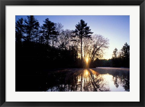 Framed Nature Conservancy's Preserve, Lamprey River Below Packer's Falls, New Hampshire Print