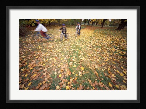 Framed Riding Bikes in Late Fall, New Hampshire Print