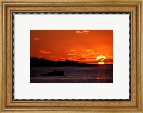 Framed Sunrise at the Mouth of Piscataqua River, New Hampshire Print