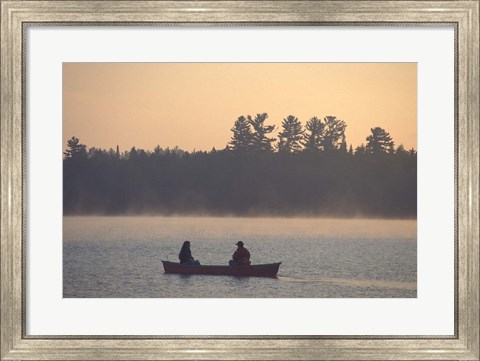 Framed Canoeing on Umbagog Lake, Northern Forest, New Hampshire Print