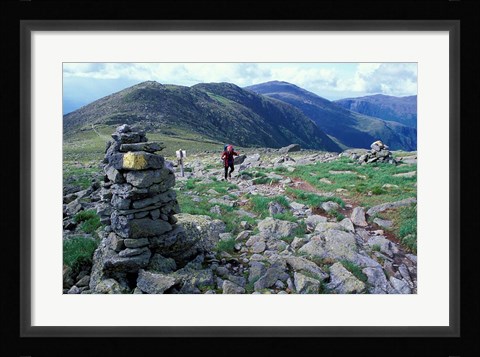 Framed Backpacking on Gulfside Trail, Appalachian Trail, Mt Washington, New Hampshire Print