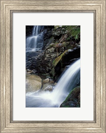 Framed Coosauk Falls, Bumpus Brook, White Mountain National Forest, New Hampshire Print
