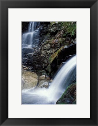 Framed Coosauk Falls, Bumpus Brook, White Mountain National Forest, New Hampshire Print