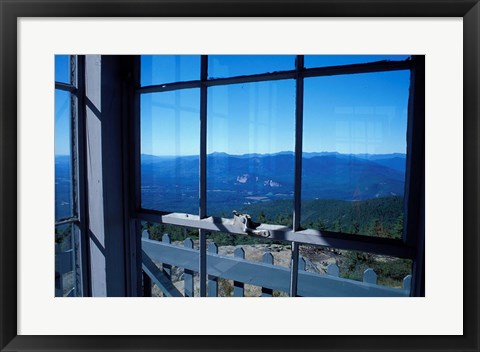 Framed Kearsarge North, View From Inside the Fire Tower, New Hampshire Print