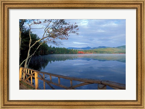 Framed Fall Reflections in Chocorua Lake, White Mountains, New Hampshire Print