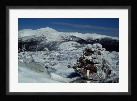 Framed Appalachian Trail in Winter, White Mountains' Presidential Range, New Hampshire Print