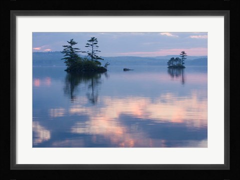 Framed Dawn on Lake Winnepesauke, Moultonboro Neck, Moultonboro, New Hampshire Print