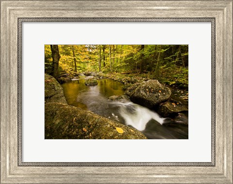 Framed Autumn stream in Grafton, New Hampshire Print
